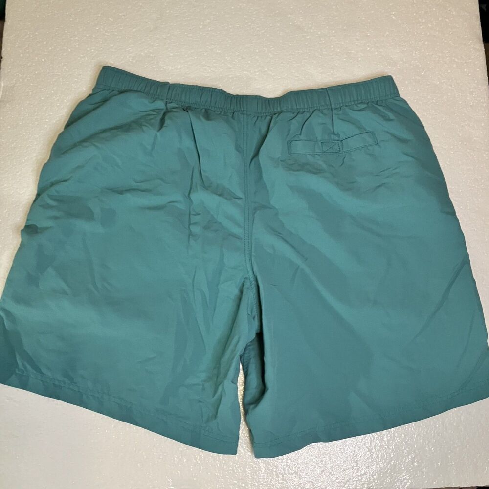 L.L.Bean Supplex Sport Shorts Mens Teal Blue Swim Trunks Elastic Waist Size XL - Picture 3 of 11